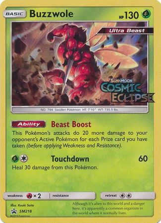 Buzzwole - SM218 - Pre-Release Promo available at 401 Games Canada