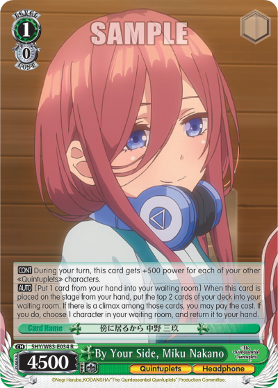 By Your Side, Miku Nakano - 5HY/W83-E034 - Rare available at 401 Games Canada