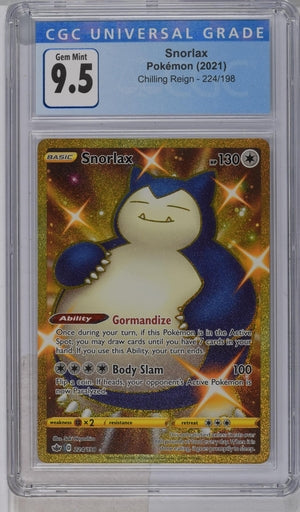 Snorlax - Chilling Reign - Secret Rare - Gem Mint 9.5