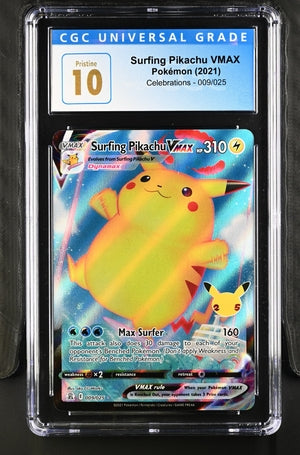 Surfing Pikachu VMAX - Celebrations - Holo - CGC Pristine 10