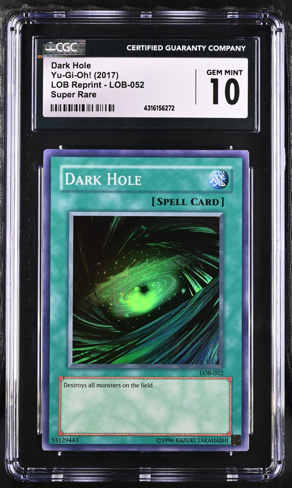 Dark Hole - LOB-052 - Super Rare - Unlimited (CGC 10)