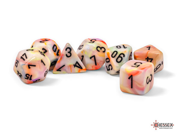 Chessex - Mega-Hedral 7 Piece - Festive - Circus/Black