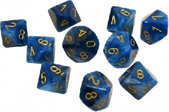 Chessex - 10D10 - Phantom - Teal/Gold