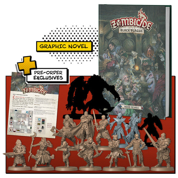 CMON Comics: Zombicide: Black Plague - Vol. 1 + Promo Miniatures (Pre-Order) available at 401 Games Canada