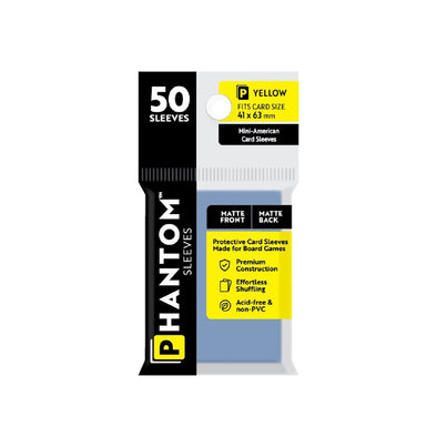 Phantom Card Sleeves - 50ct Mini American (41x63) Matte/Matte