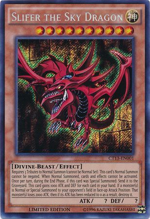 Slifer the Sky Dragon - CT13-EN001 - Secret Rare - Limited Edition