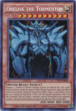 Obelisk the Tormentor - CT13-EN002 - Secret Rare - Limited Edition