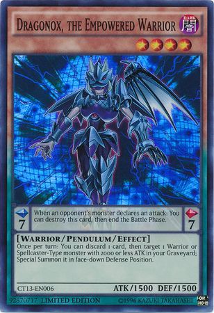 Dragonox, the Empowered Warrior - CT13-EN006 - Super Rare - Limited Edition