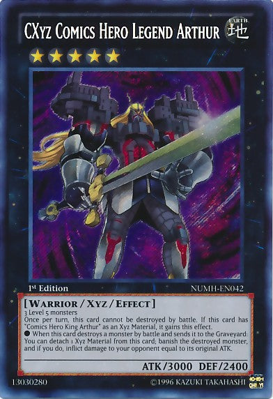 CXyz Comics Hero Legend Arthur - NUMH-EN042 - Secret Rare - 1st Edition available at 401 Games Canada