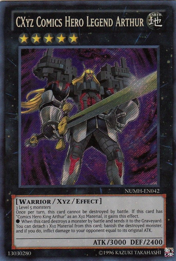 CXyz Comics Hero Legend Arthur - NUMH-EN042 - Secret Rare - Unlimited available at 401 Games Canada