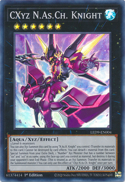 CXyz N.As.Ch. Knight - LED9-EN004 - Super Rare - 1st Edition available at 401 Games Canada