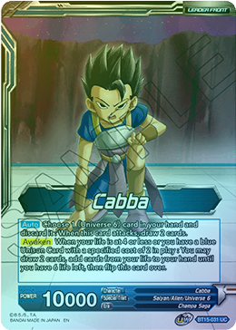 Cabba - BT15-031 - Uncommon (FOIL) available at 401 Games Canada