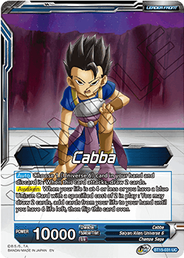 Cabba - BT15-031 - Uncommon available at 401 Games Canada