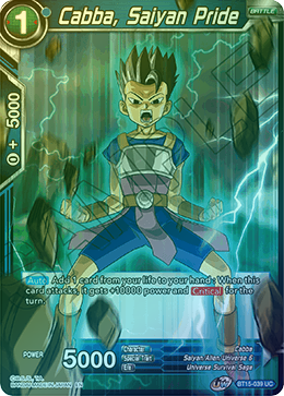 Cabba, Saiyan Pride - BT15-039 - Uncommon (FOIL) available at 401 Games Canada