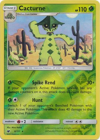 Cacturne - 6/111 - Rare - Reverse Holo available at 401 Games Canada