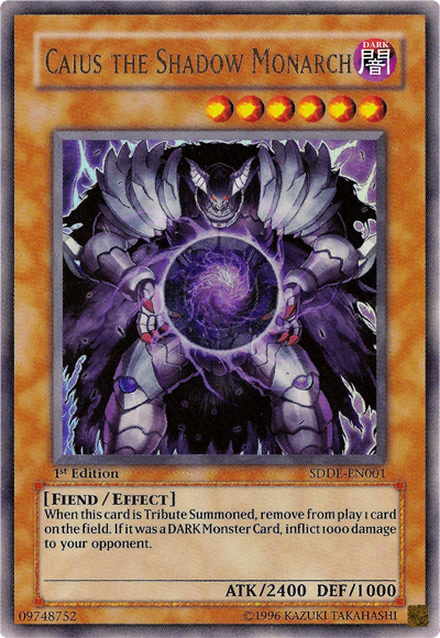 Caius the Shadow Monarch - SDDE-EN001 - Ultra Rare - 1st Edition available at 401 Games Canada