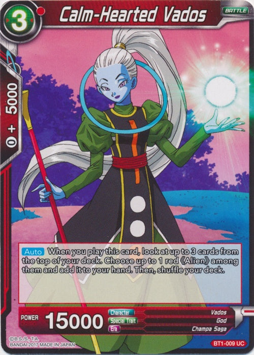 Calm-Hearted Vados - BT1-009 - Uncommon available at 401 Games Canada