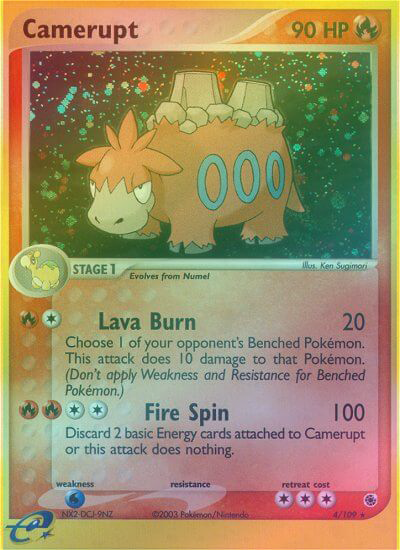 Camerupt - 4/109 - Holo Rare - Reverse Holo available at 401 Games Canada