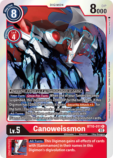 Canoweissmon - BT10-011 - Rare available at 401 Games Canada