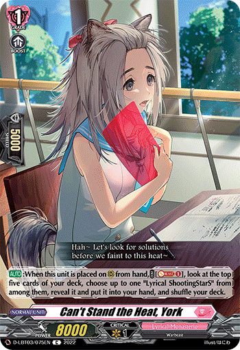 Can't Stand the Heat, York - D-LBT03/075 - Common available at 401 Games Canada
