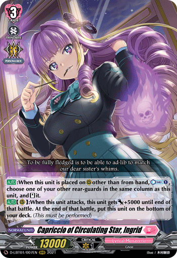 Capriccio of Circulating Star, Ingrid - D-LBT01/007 - Triple Rare available at 401 Games Canada