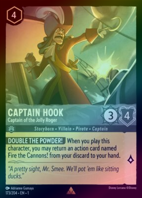 401 Games Canada - Captain Hook (Captain of the Jolly Roger) - 173/204 -  Rare (Foil)