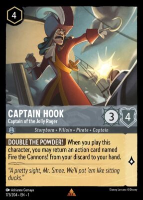 Captain Hook (Captain of the Jolly Roger) - 173/204 - Rare available at 401 Games Canada