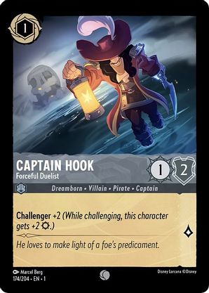 Captain Hook (Forceful Duelist) - 174/204 - Common available at 401 Games Canada