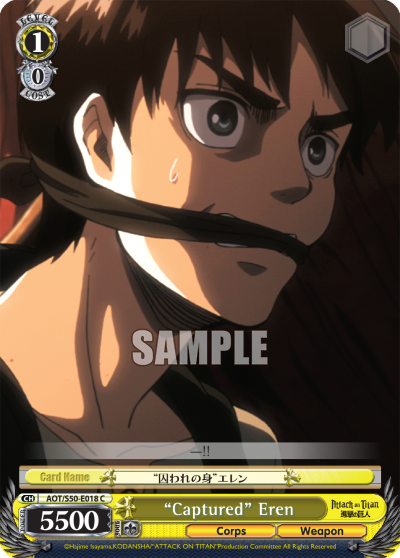 "Captured" Eren - AOT/S50-E018 - Common available at 401 Games Canada