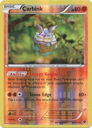 Carbink - 49/124 - Rare - Reverse Holo available at 401 Games Canada