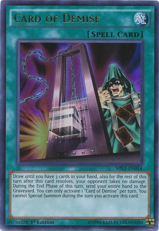 Card of Demise - MIL1-EN014 - Ultra Rare - 1st Edition available at 401 Games Canada