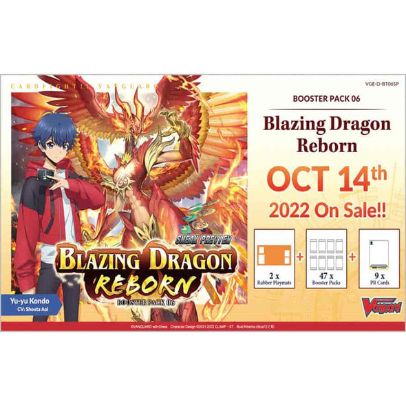 Cardfight!! Vanguard - Blazing Dragon Reborn Sneak Preview Kit available at 401 Games Canada