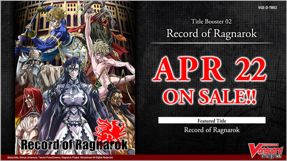 Cardfight!! Vanguard - VGE-D-TB02 - Record of Ragnarok Booster Pack available at 401 Games Canada