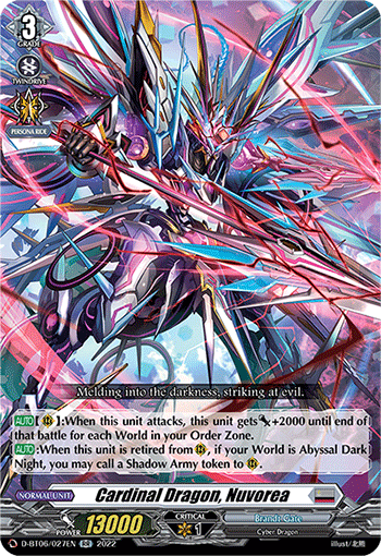 Cardinal Dragon, Nuvorea - D-BT06/027 - Double Rare available at 401 Games Canada