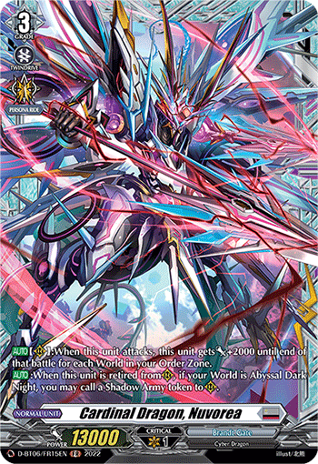 Cardinal Dragon, Nuvorea - D-BT06/FR15 - Frame Rare available at 401 Games Canada