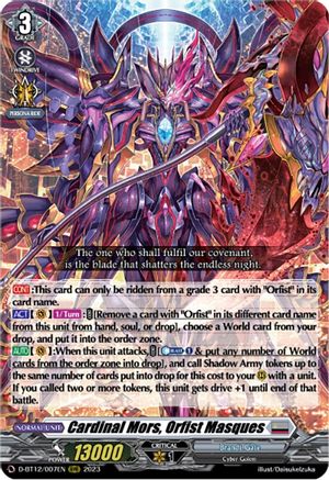 Cardinal Mors, Orfist Masques - D-BT12/007EN - Triple Rare available at 401 Games Canada