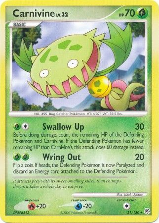 Carnivine - 21/130 - Rare available at 401 Games Canada