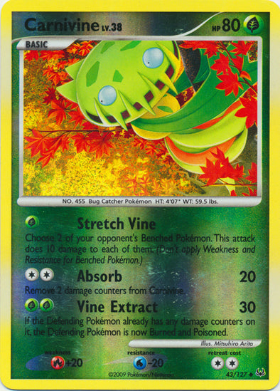 Carnivine - 43/127 - Uncommon - Reverse Holo available at 401 Games Canada