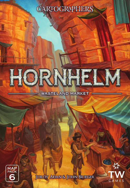 Cartographers Heroes Map Pack 6: Hornhelm - Wasteland Market available at 401 Games Canada