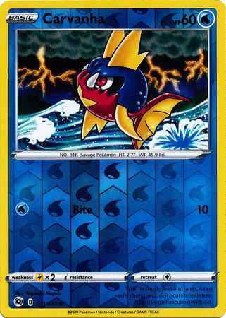 Carvanha - 011/073 - Common - Reverse Holo available at 401 Games Canada