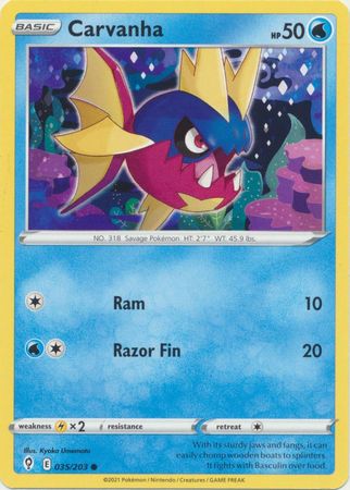 Carvanha - 035/203 - Common available at 401 Games Canada