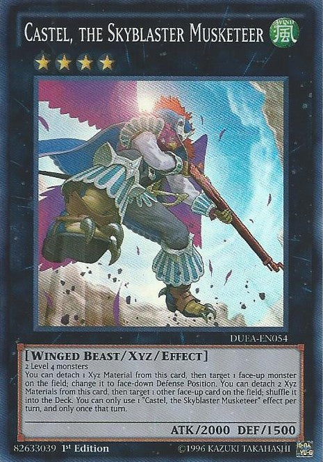 Castel, the Skyblaster Musketeer - DUEA-EN054 - Super Rare - 1st Edition available at 401 Games Canada