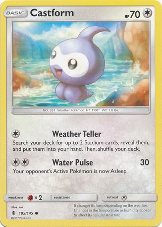 Castform - 105/145 - Common available at 401 Games Canada