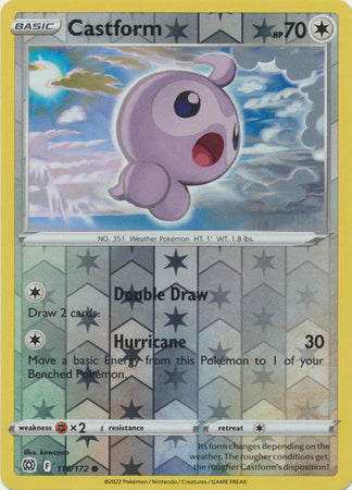 Castform - 116/172 - Common - Reverse Holo available at 401 Games Canada