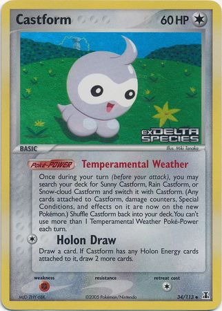 Castform - 34/113 - Uncommon - Reverse Holo available at 401 Games Canada