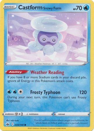 Castform Snowy Form - 034/198 - Common available at 401 Games Canada