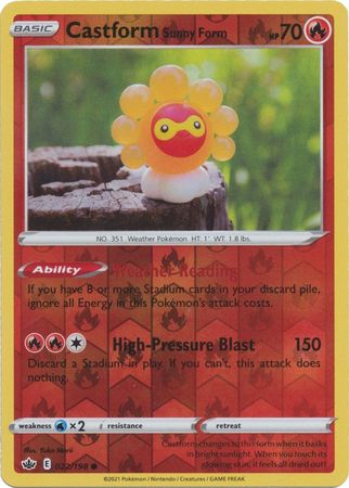 Castform Sunny Form - 022/198 - Common - Reverse Holo available at 401 Games Canada