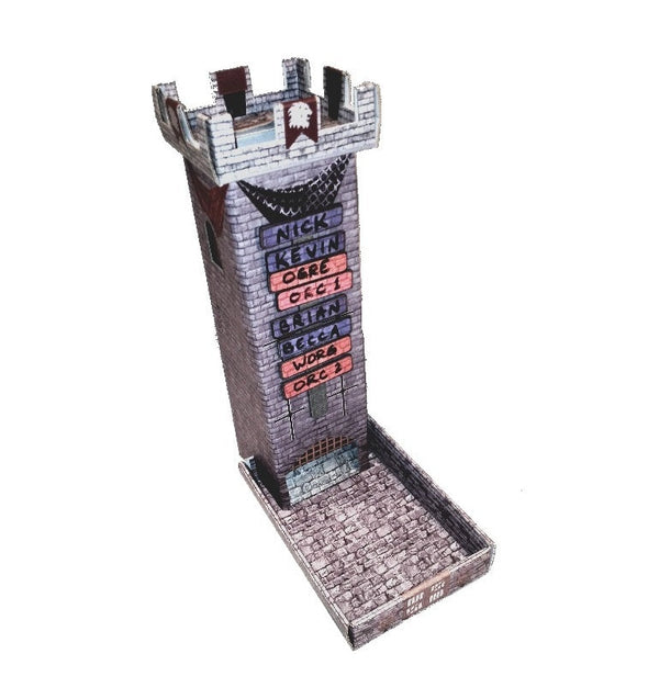 Castle Dice Tower (Includes Magnetic Dry Erase Turn Tracker) available at 401 Games Canada