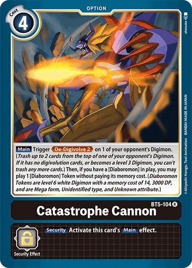 Catastrophe Cannon - BT5-104 - Rare available at 401 Games Canada