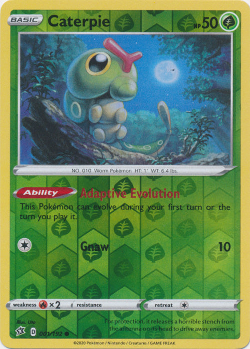 Caterpie - 001/192 - Common - Reverse Holo available at 401 Games Canada